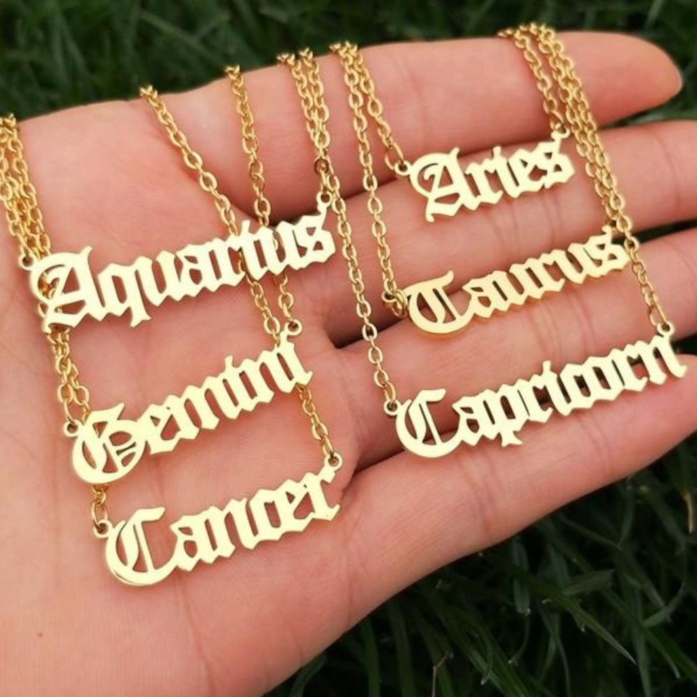 Capricorn zodiac necklace